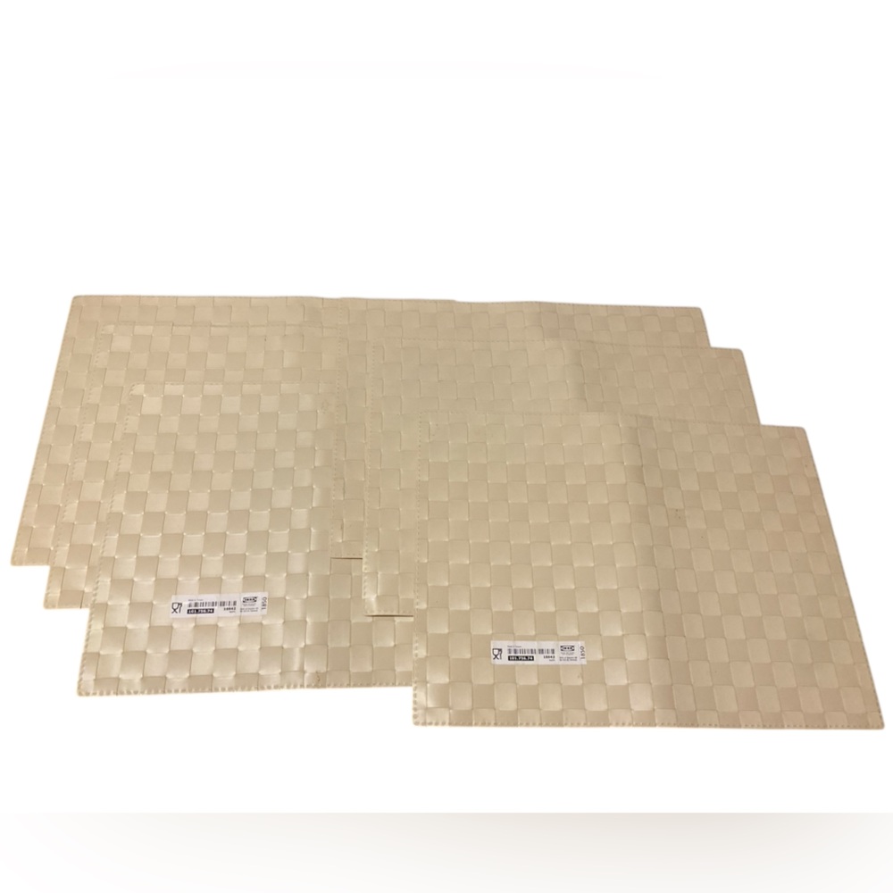 IKEA table placemats 6 pack beige basket weave design